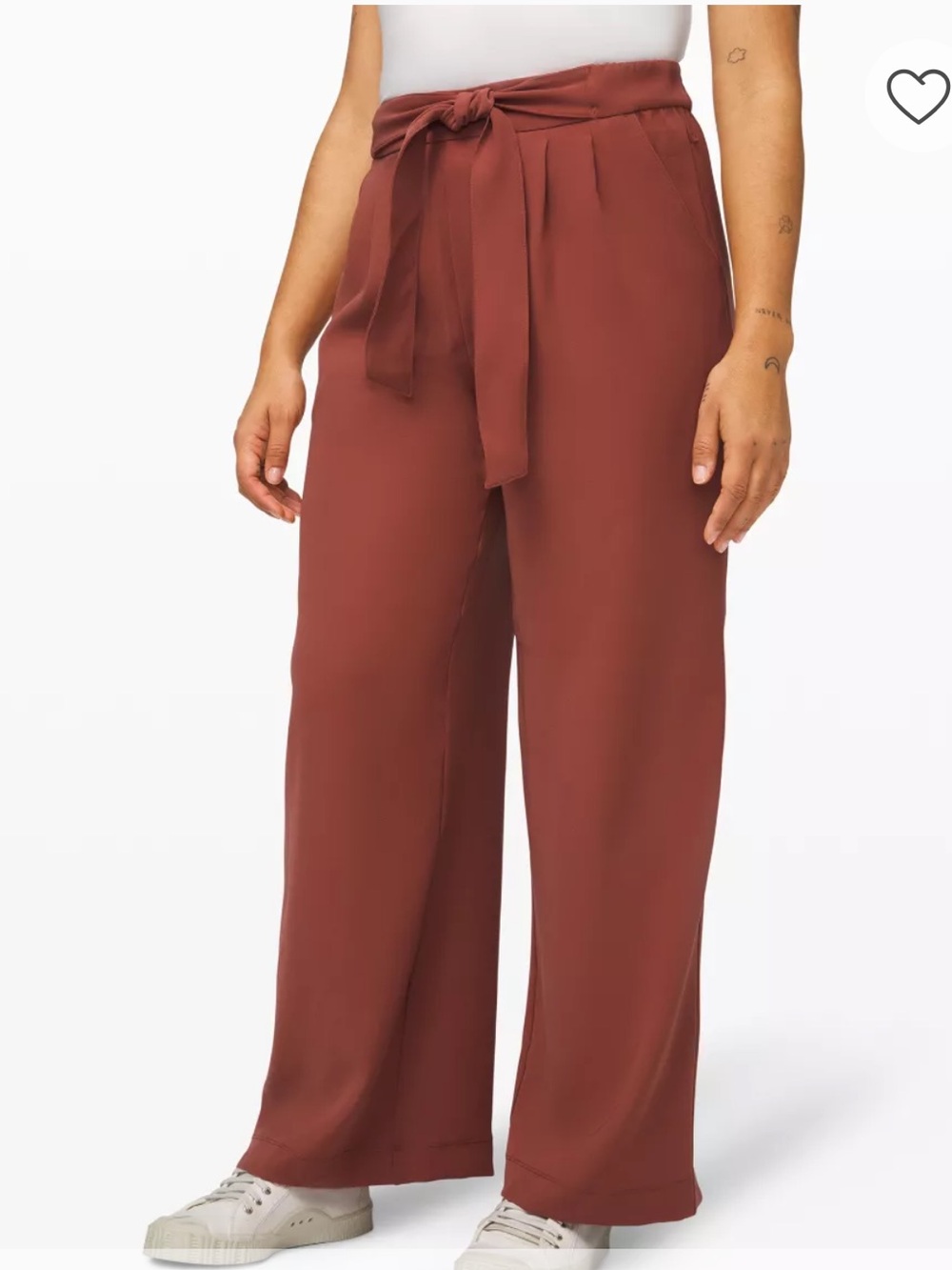 lululemon athletica Wide-Leg Tie-Waist Pants in Rustic clay